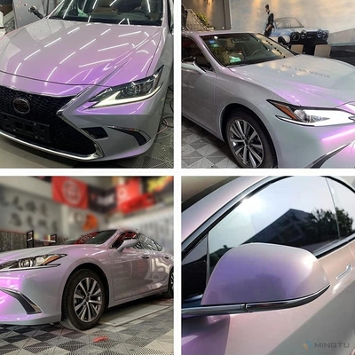DIY 自動車 変形 ミントゥ グレー 迷彩 紫 輝く カメレオン ヴィニール 包み