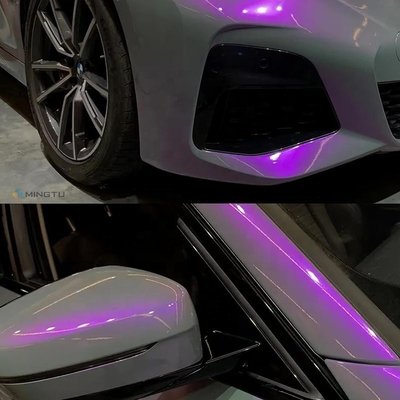 DIY 自動車 変形 ミントゥ グレー 迷彩 紫 輝く カメレオン ヴィニール 包み