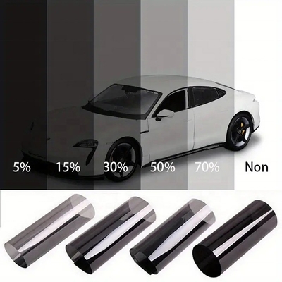 高VLT 50% 1.52*30m カーボン反射性黒色 1層車用窓フィルム